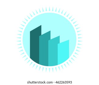 abstract buildings icon skyscraper cityscape architecture construction image vector 