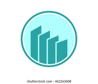 abstract buildings icon skyscraper cityscape architecture construction image vector 