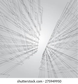 Abstract buildings vector illustration.