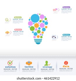 Abstract Bulb Symbol Concept Infographics Arrows