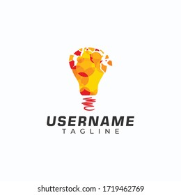 Logo der abstrakten Blumenvorlage auf Rot, Orange und Gelb.
