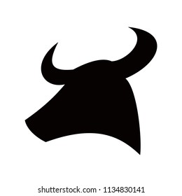 Abstract Bull Head Logo. Vector. Modern. Simple Icon