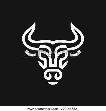 Abstract Bull Head Logo. Vector Bull Logotype.