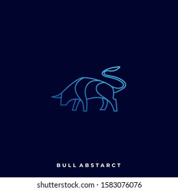 Abstract Bull Illustration Vector Template. Suitable for Creative Industry, Multimedia, entertainment, Educations, Shop, and any related business
