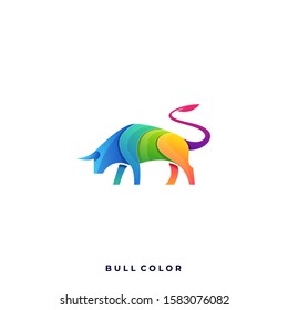 Abstract Bull Illustration Vector Template. Suitable for Creative Industry, Multimedia, entertainment, Educations, Shop, and any related business