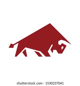 Abstract Bull Logo Design Template