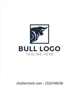 Abstract Bull Logo Design Vector Template