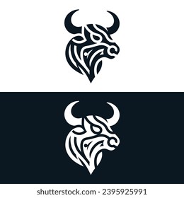 Abstract bull logo. Modern logo. Creative bull logo