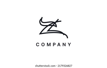 Abstract Bull Logo. Usable for Business and Branding Company Logos. Flat Vector Logo Design Template Element.
