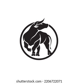 abstract bull logo vector illustrations design icon logo template