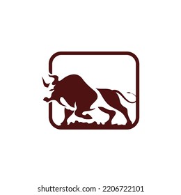 abstract bull logo vector illustrations design icon logo template