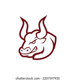 abstract bull logo vector illustrations design icon logo template