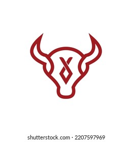 abstract bull logo vector illustrations design icon logo template