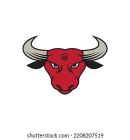 Abstract Bull Logo Vector Illustrations Design Stock Vector (Royalty ...