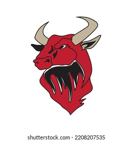 plantilla de logotipo del vector del logotipo de toro abstracto ilustraciones del diseño icono de diseño