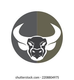 plantilla de logotipo del vector del logotipo de toro abstracto ilustraciones del diseño icono de diseño