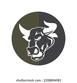 abstract bull logo vector illustrations design icon logo template