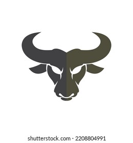 plantilla de logotipo del vector del logotipo de toro abstracto ilustraciones del diseño icono de diseño
