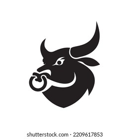 abstract bull logo vector illustrations design icon logo template