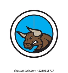 abstract bull logo vector illustrations design icon logo template