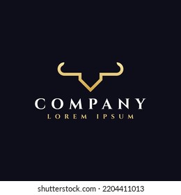 abstract bull premium vector logo design
