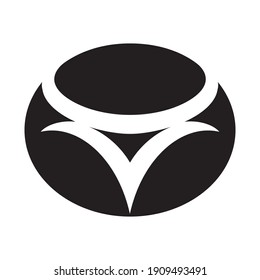 Abstract bull sign - isolated vector illustration