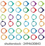 Abstract bullet points colorful direction bullets point set vector.