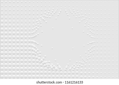 Abstract bumpy surface texture of gradient white and gray round dots. Vector illustration, EPS10. Can be used as background, backdrop, image montage, etc.