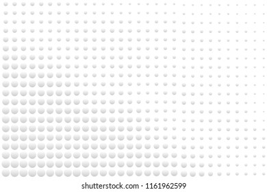 Abstract bumpy surface texture of gradient white and gray round dots. Vector illustration, EPS10. Can be used as background, backdrop, image montage in graphic design, book cover, flyer, brochure, etc