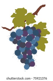 abstract bunch of grapes