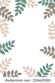 Resumen conjunto de hojas marco para la decoración en jardín y concepto natural.