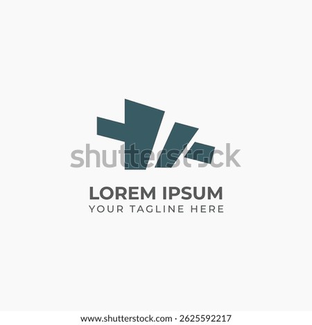 Abstract burble shape gym logo vector, simple modern and elegant style
