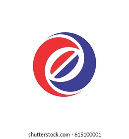 abstract burger with swirl letter o logo design