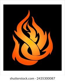 Abstract Burn Fire Vector Illustration 