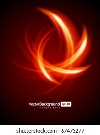 Abstract burn fractal vector background