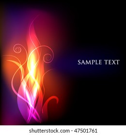 Abstract burning background. Vector illustration -  To see similar, please VISIT MY GALLERY.