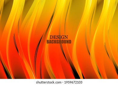 Abstract burning fire background of smooth lines of vertical waves, poster design, template