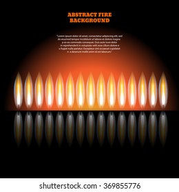 Abstract Burning fire flame. Burn and hot, warm and heat, energy flammable, flaming vector illustration eps 10