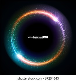 Abstract burning technology circle vector background