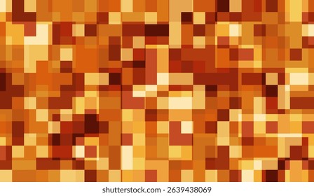 Abstract Burnt Orange Pixel Art Texture Background with Warm Earth Tones and Geometric Grid Design for Retro Style, Creative Design Projects and Visual Graphic Resources