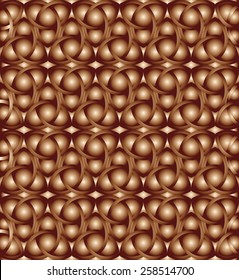 Abstract burnt umber celtic knot triquetra background