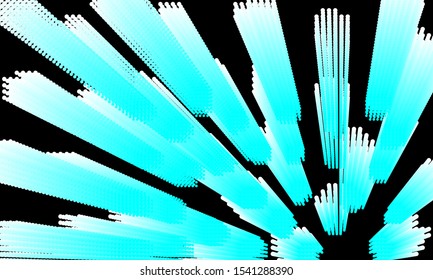 Abstract burst background. Circular geometric pattern. Music radial explosion. Starburst beams. Dynamic shapes. Vector.