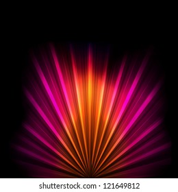 Abstract burst background with neon effects and colorful lights