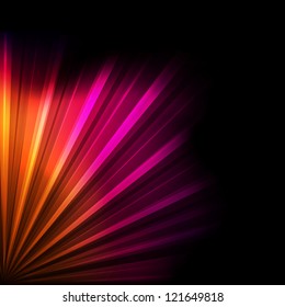 Abstract burst background with neon effects and colorful lights