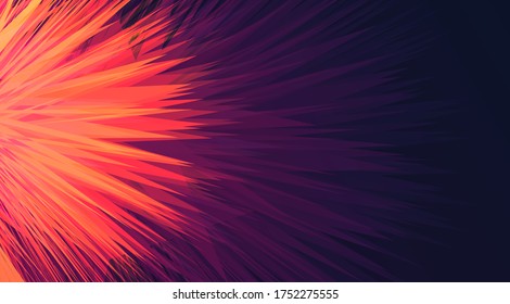 Abstract burst of light rays with sharp shapes, sun or star explosion dynamic composition, wallpaper cover