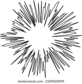 Abstract burst pattern fireworks element