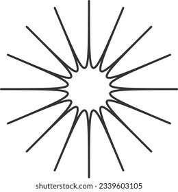 Abstract burst pattern fireworks element