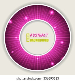 Abstract bursting pink background design with text container