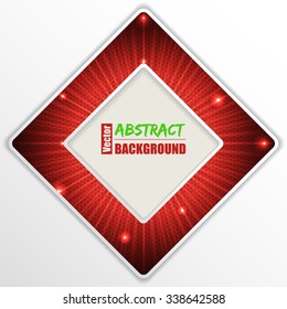 Abstract bursting red  background design with text container