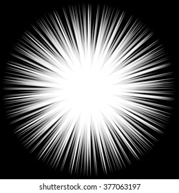 Abstract bursting, spiky shape. Monochrome vector design element.